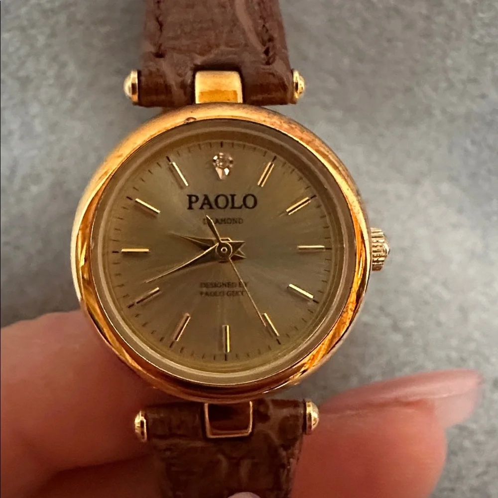 Gucci Paolo Gucci Genuine Diamond and Leather Watch - Picture 2 of 16